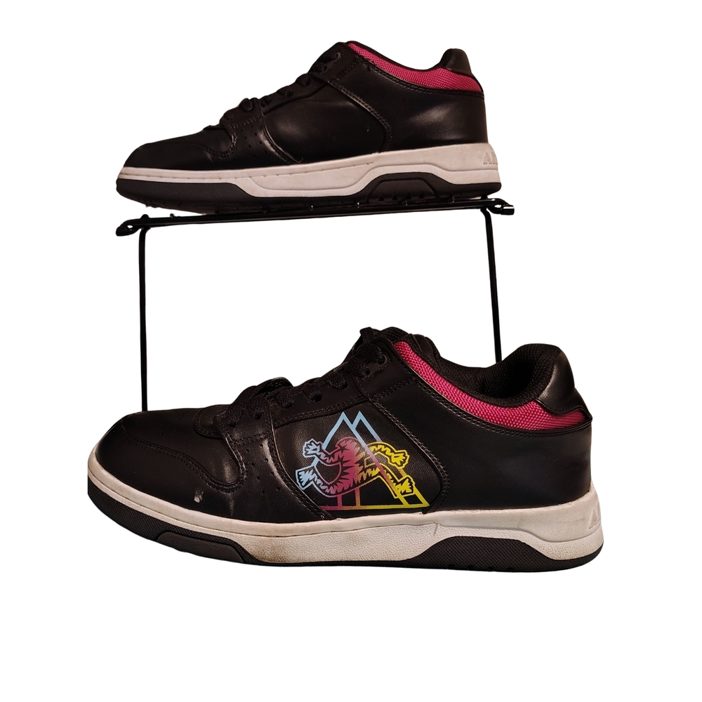 Airwalk Women's Skate/Walking Black Leather Shoes Bright Colorful Design Size 9 - Picture 4 of 5